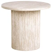 Beliani Beistelltisch Beige ø 50 cm Wohnzimmer, Wohnzimmertische, Beistelltische