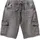 John Devin Shorts Bermuda, kurze Jogger Pants mit Cargotaschen, knielang, elastische Schlupf-Bermuda grau XL (56/58)