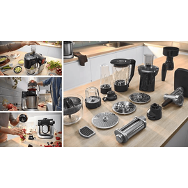 Bosch MUMS6ZS13D Küchenmaschine Jet black matt (Rührschüsselkapazität: 5,5 l, 1600 W