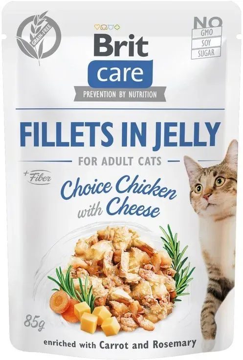 BRIT Care Fillets in Jelly Choice Chicken & Cheese 24 x 85 g