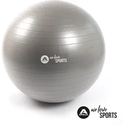 Gymnastikball 65cm inkl. Pumpe fürs Büro. Yoga - Grau hellgrau 65 CM