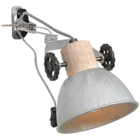 ETC Shop Wandleuchte Wandlampe Wohnzimmerleuchte verstellbar Holz Spotlampe, Metall,