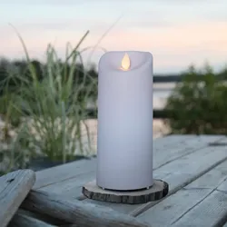 LED Stumpenkerze &quot;M-Twinkle&quot; - mechanisch bewegte Flamme - H: 17,5cm - Batterieb...