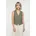 Kurzweste VERO MODA VMCAIA NOOS Damen Gr S grün deep lichen grün Web Obermaterial 90 Baumwolle 10 Leinen unifarben normal V-Ausschnitt Westen Baumwolle mit Leinen figurbetonte Form