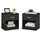 VASAGLE Nachttisch, 2er Set, Beistelltisch, mit Schublade, Griff, offenes Fach, - Schwarz