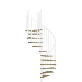 Minka Spindeltreppe Spiral Effect 38 - 305,5 cm Aluminium/Holz/Metall