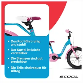 S'COOL niXe 16 Zoll RH 23,5 cm ocean/pink