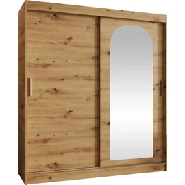 Mirjan24 Schwebetürenschrank Selfie 180 x 200 x 62 cm Braun