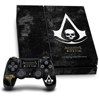 Head Case Designs Offizielle Zugelassen Assassin's Creed Grunge Schwarze Fahne Logos Matte Vinyl Haut Gaming Aufkleber Abziehbild kompatibel mit Sony PlayStation 4 PS4 Console & DualShock 4 Controller