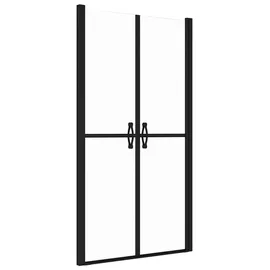 vidaXL Duschtür links 76 x 190 cm schwarz