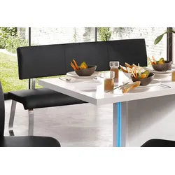 Polsterbank MCA FURNITURE "Arco", schwarz, B:175cm H:86cm T:59cm, Sitzbänke, belastbar bis 280 Kg, Echtleder, in verschiedenen Breiten