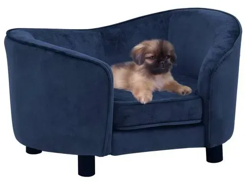 Preisvergleich Produktbild vidaXL Hundesofa Blau 69x49x40 cm Plüsch