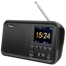 Leicke tragbares DAB+ Radio mit Bluetooth 5.0 | DAB/DAB+ und UKW Radio, 2,4" Farbdisplay, 80 Voreinstellungen, 2000mAh Akku, MicroSD/TF/AUX Anschluss,