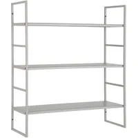 VCM Wandregal Grau, Metall, 48x55x17 cm, stehend, Küchen, Küchenmöbel,