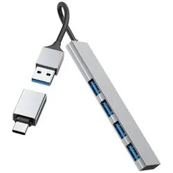 HAMA USB-Hub 3.2, 4 Ports, grau