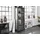 Massivmoebel24 Vitrine Mango 60 x 40 x 180 cm Grau