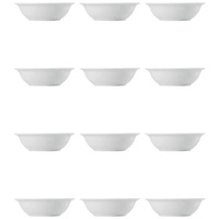 Thomas Porzellan Müslischale Bowl 17 cm - TREND Weiß - 12 Stück, Porzellan, (Posten-Set, Mehrfach-Set, Postenartikel, 12-tlg), Porzellan, spülmaschinenfest und mikrowellengeeignet weiß