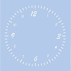 buttinette Uhr-Schablone "Standard", 35 x 35 cm