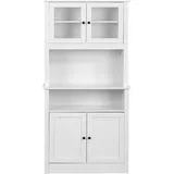 Mid.you Buffet, Weiß, Holzwerkstoff, 2 Fächer, 80x161x44 cm, Esszimmer, Anrichten