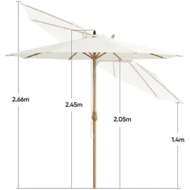 Sekey Sonnenschirm Ø 300 cm Creme