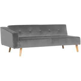 Beliani Ecksofa Grau Linksseitig Schlaffunktion Modern Wohnzimmer - Grau/Hellbraun
