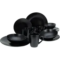 CreaTable Kombiservice Black Matt 16-tlg. schwarz