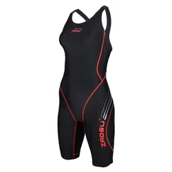 Wettkampf-Schwimmanzug Schwimmen FINA-Approved Damen & Mädchen - Z-Black SCHWARZ|ROT 128