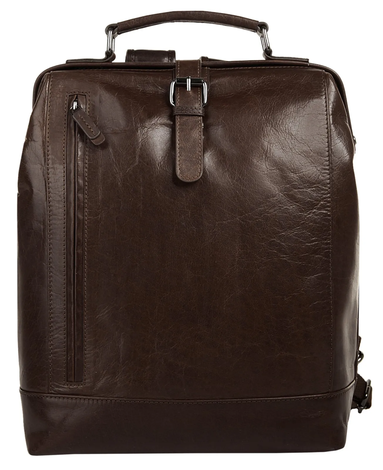 X-Zone Laptoprucksack, echt Leder X-Zone cognac B/H/T: 41 cm x 30 cm x 12 cm