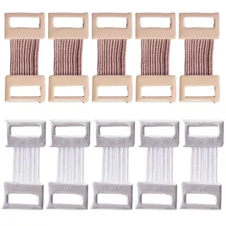 10 Stück Bandage Wrap Stretch Metallklammern Fixierungsklemmen Haken Erste Hilfe Set Für Sport Weiß/Kaffee Ersatz Elastisch