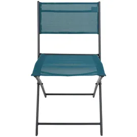 VCM Gartenstuhl 2er Set klappbar 45 x 46 x 79 cm blau