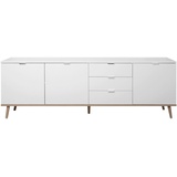 MID.YOU Sideboard 200 x 68 x 40 cm weiß