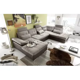 MID.YOU Wohnlandschaft Kunstleder 3-Sitzer Beige/Braun