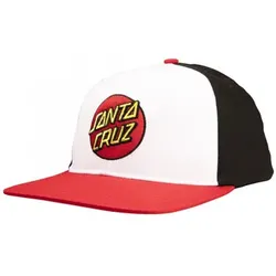 Santa Cruz  Schirmmütze Classic dot snapback  in Weiss, Einheitsgrösse