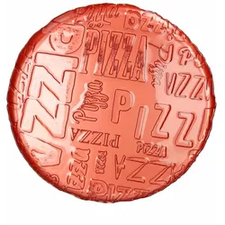 Pizzateller orange Glas