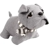 Bestlivings Türstopper Mops Bulldogge 25 x 20 cm Silber