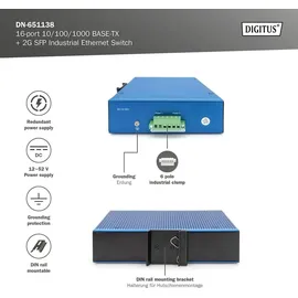 Digitus Industrial DN-651138 16+2 Port Gbit Ethernet