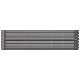 vidaXL Hochbeet Pulverbeschichteter Stahl 260 x 40 x 68 cm Anthrazit