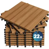 CASARIA Holzfliesen mehrfarbig 30 x 30 cm 22 St.