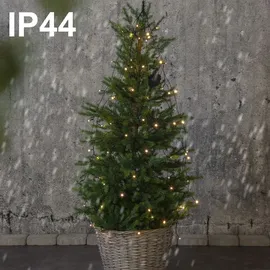 Star Trading LED Baummantel Lichterkette ,Akku', 2er-Set, warmweiß, batteriebetrieben, 140cm - Schwarz