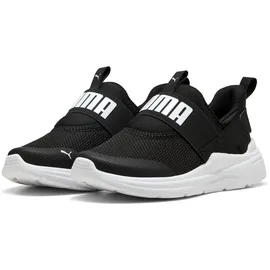 Puma Soft Wired 2 SLIPTECH Kinder Schwarz/Weiß 35