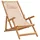 vidaXL Strandstuhl Klappbar Beige