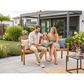 prestige home living outdoor 3-Sitzer Gartenbank 153 x 90 x 57 cm Braun