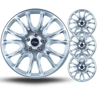 Radkappen 14 15 16 Zoll – Hero Silber – 4er Set Radzierblenden – Felgendeckel für Stahlfelgen (14")