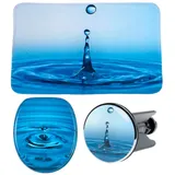Sanilo Bad-Accessoire-Set, 3-tlg., Wassertropfen - blau