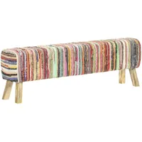 VidaXL Bank 160 cm Mehrfarbig Chindi-Stoff
