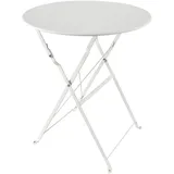 Hti-Living Gartentisch Ø 55 x 68 cm Creme/Weiß