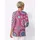 Classic Basics Longshirt CLASSIC BASICS "Longshirt", Damen, Gr. 56, bunt (fuchsia, aqua, bedruckt), 100% Baumwolle, gemustert, mehrfarbig, Rundhals, Shirts Longshirt