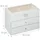 Relaxdays Brillenbox, Creme, Holzwerkstoff, Glas, Kunststoff, 33.5x22.5x19 cm, Ordnen & Aufbewahren, Schmuckaufbewahrung