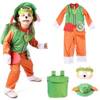 COGIO Kostüm Tracker Patrol, Dschungelhund, Verkleidung, Karneval, Halloween, Kostüm + Rucksack + Hut + Maske, 4-6 Jahre