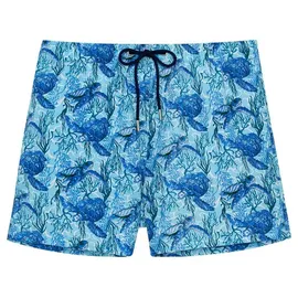 HOM Badeshorts Beach Boxer Tartane Blau XXL